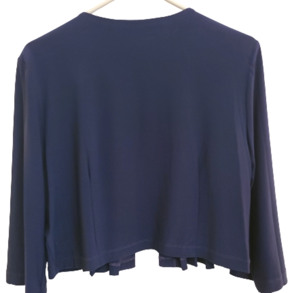 NWT Danny and Nicole Pleated Crop Jacket - Picture 2 of 2